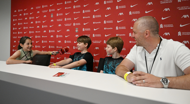 Family in the press room