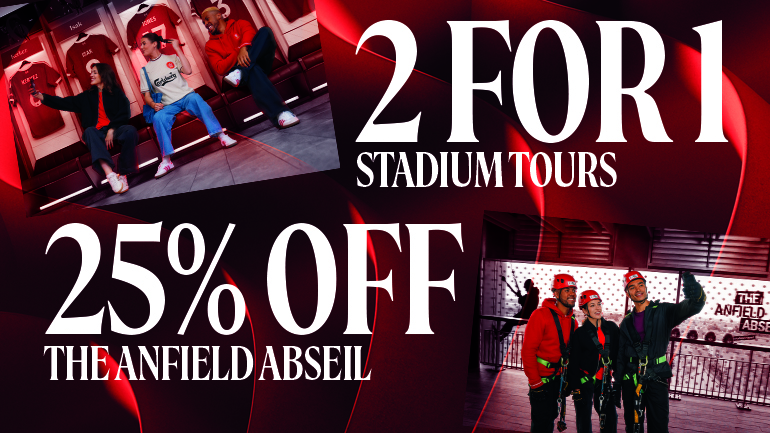 2 for 1 on stadium tours and 25% off abseil in January